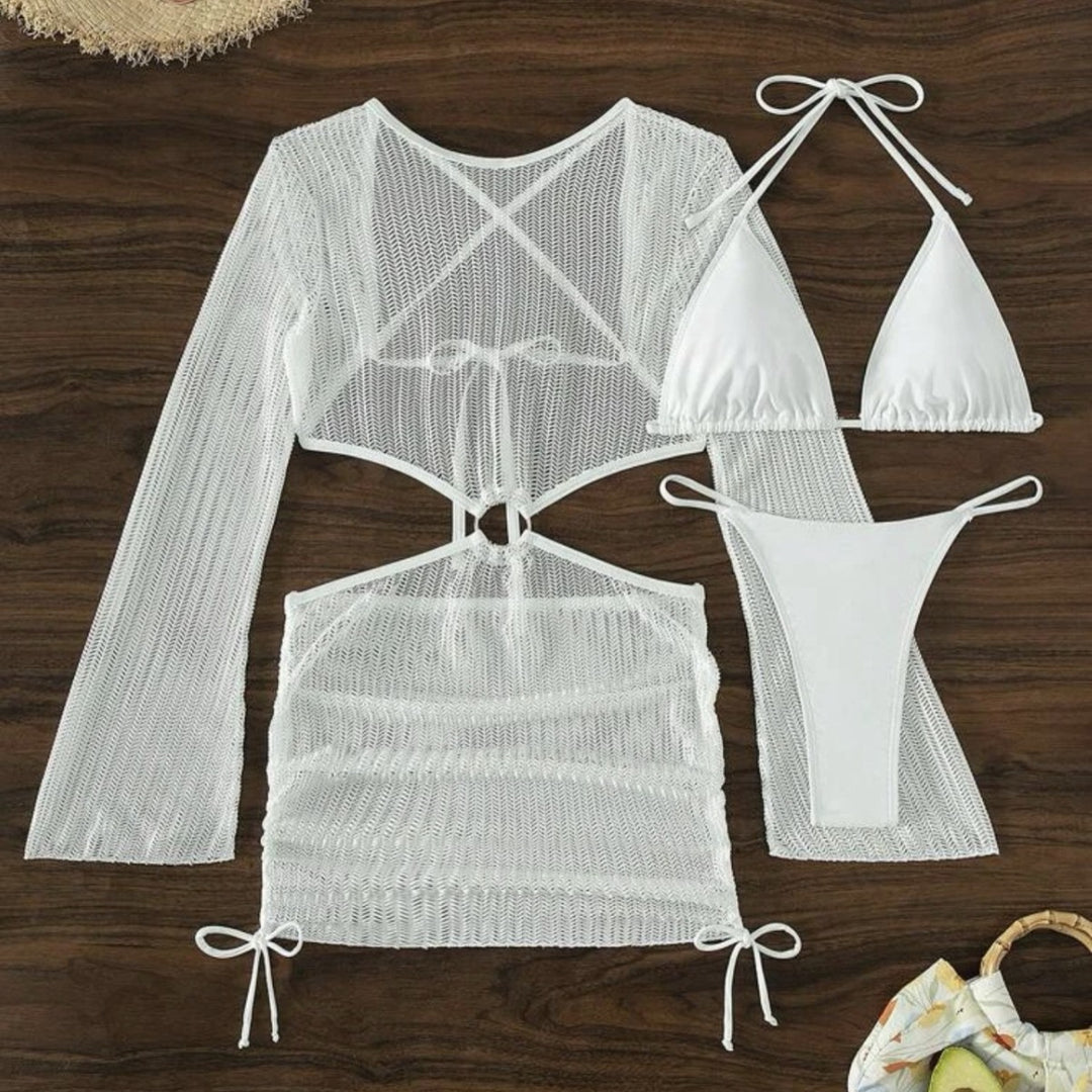 Damen Cut-Out Strandskleid EB