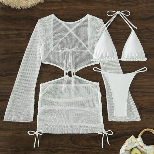 Damen Cut-Out Strandskleid EB