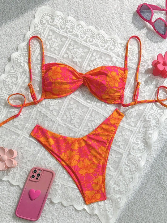 Damen Floral Bikini-Set EB