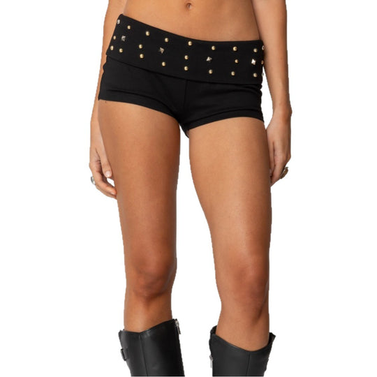 Damen Modische Shorts mit glitzernden Akzenten EB