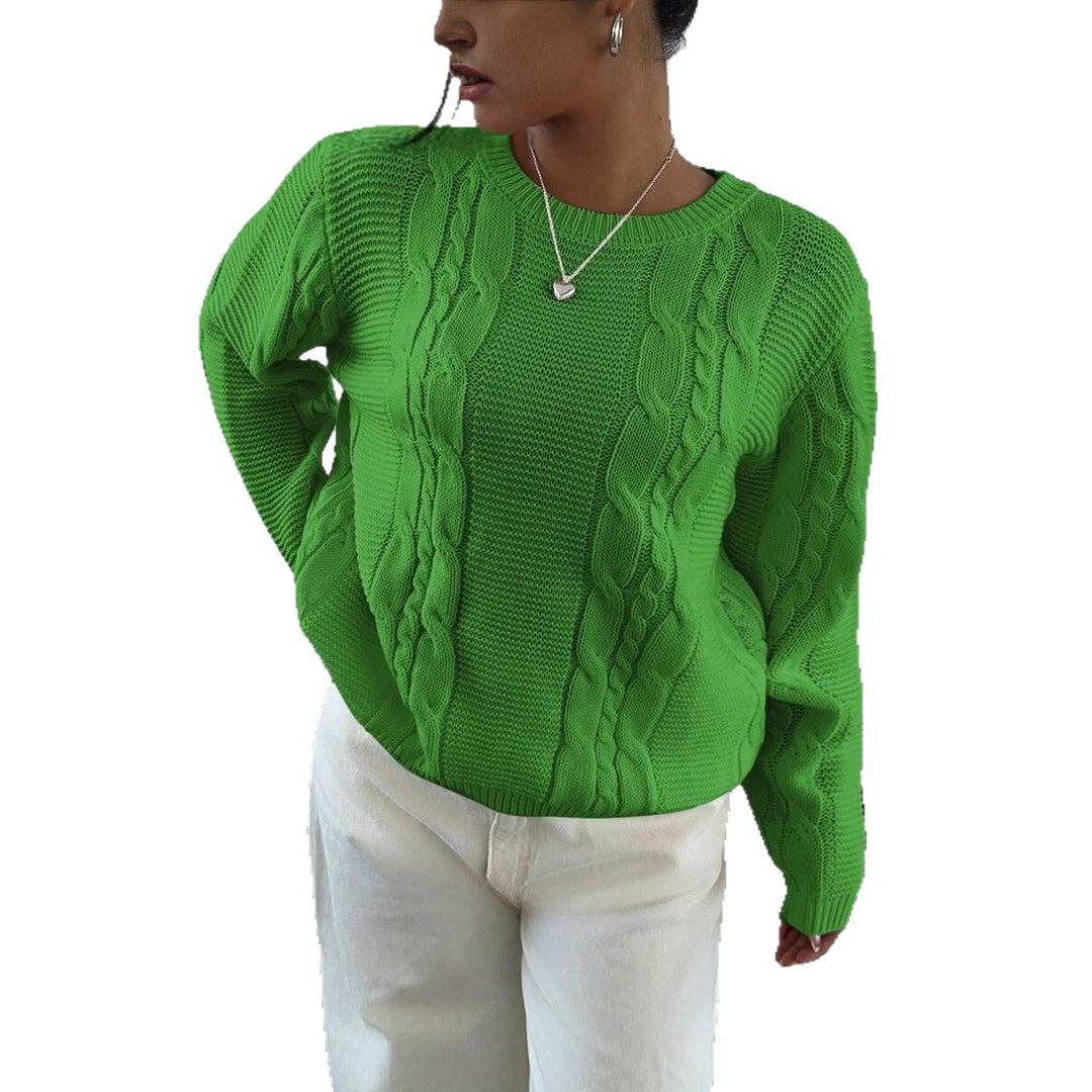 Damen Grobstrickpullover mit zeitlosem Zopfmuster und lässigem Schnitt EB