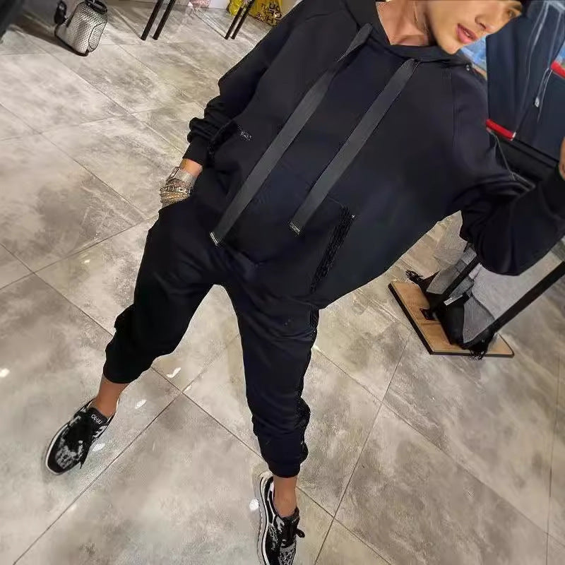 Damen Lässiges Sweat-Outfit mit dekorativem Kordeldetail EB