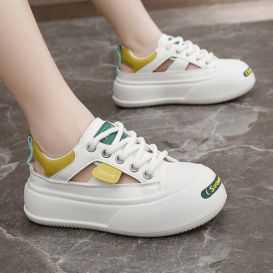 Damen modische Sneaker mit innovativem Sohlendesign und atmungsaktiver Obermaterialstruktur EB