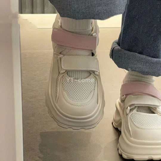 Damen Komfortable Sneakers mit verstellbarem Klettverschluss und atmungsaktivem Obermaterial EB