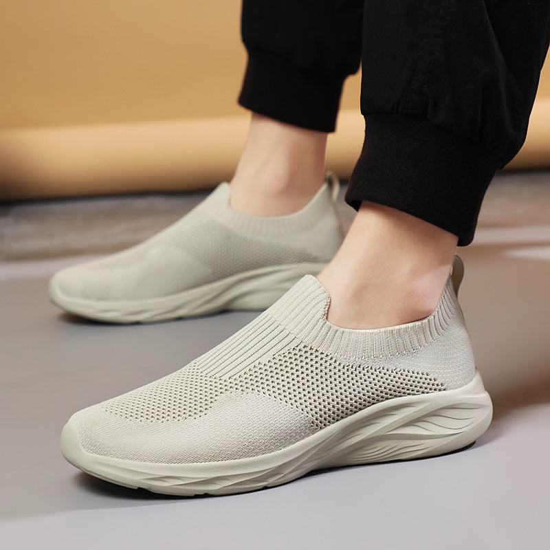 Unisex nan elastischer Strick-Schlupfschuh mit ergonomischer Dämpfungssohle und Fersenlasche EB