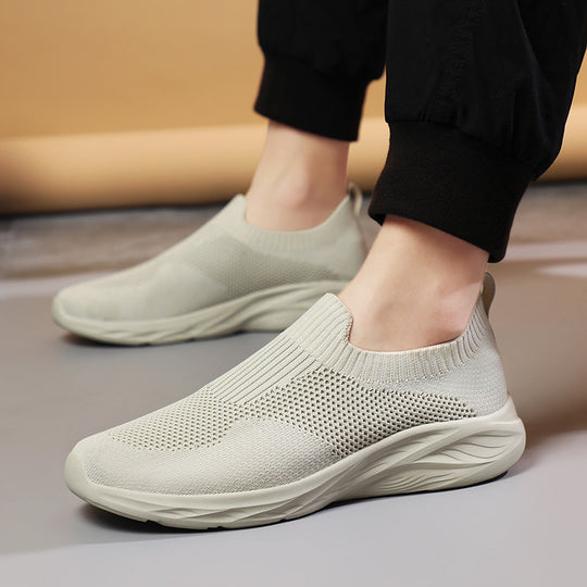 Unisex nan elastischer Strick-Schlupfschuh mit ergonomischer Dämpfungssohle und Fersenlasche EB