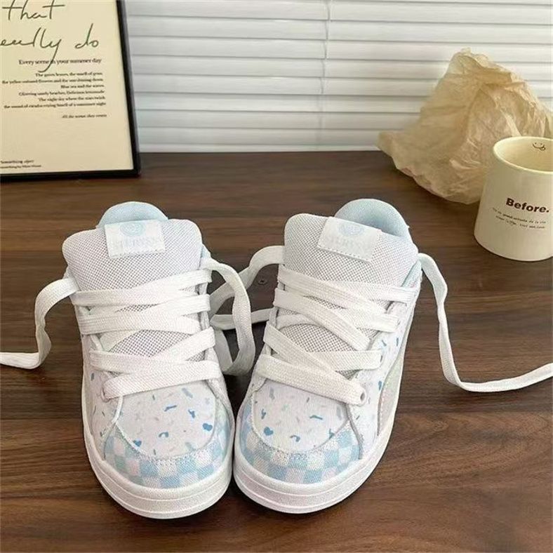 Damen trendige Sneakers mit atmungsaktiver Netz-Oberfläche und bequemem Fußbett EB