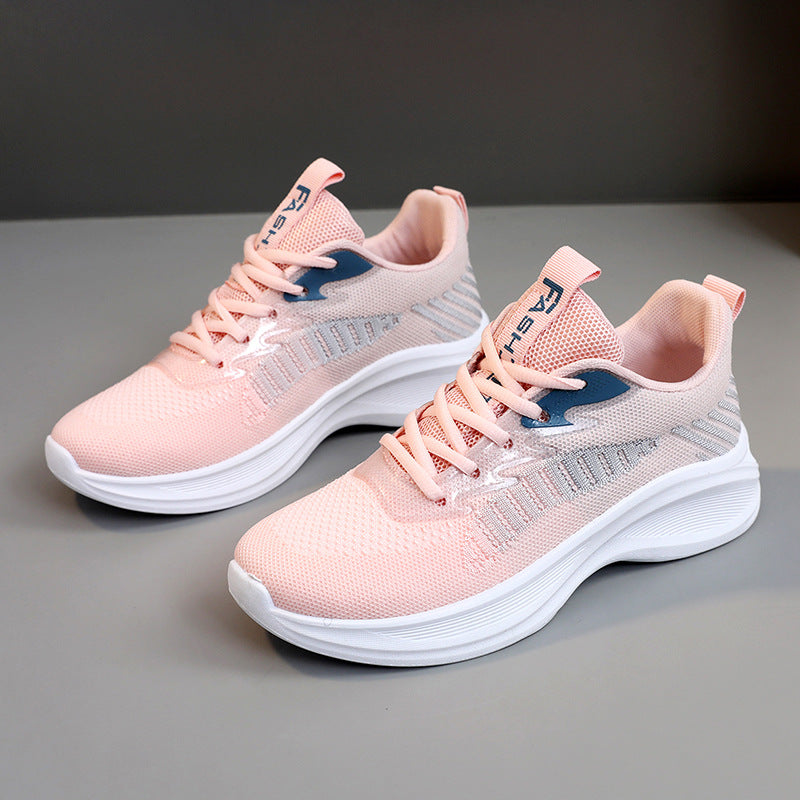 Damen sportliche Laufschuhe mit atmungsaktiver Netzoberfläche und dämpfender Sohle EB