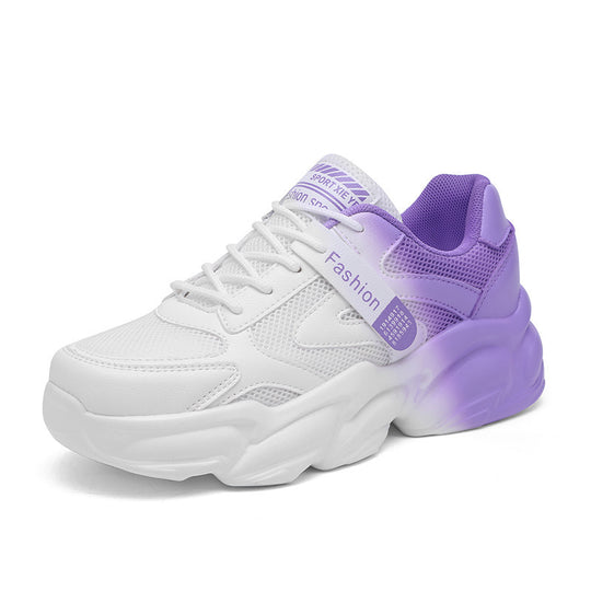 Damen Sportliche Sneakers mit atmungsaktiver Mesh-Oberfläche und robustem Sohlenprofil EB