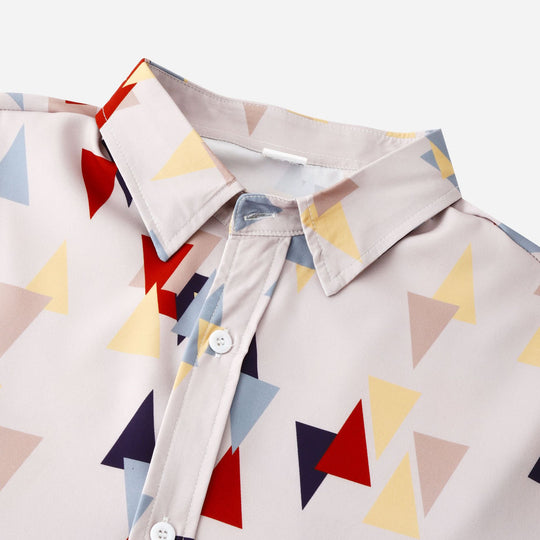 Damen Langarmbluse im modernen geometrischen Design EB