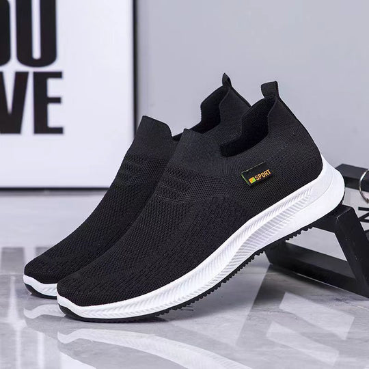 Damen Leichte Slip-On Sneakers mit atmungsaktivem Obermaterial EB