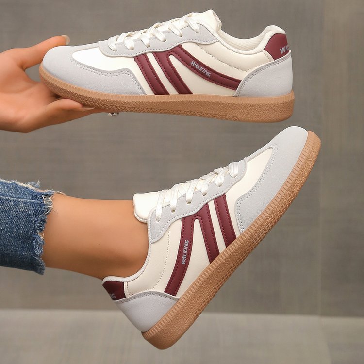 Damen Retro-Sneaker mit Gummisohle, leichtem Textilfutter und Komfortfußbett EB