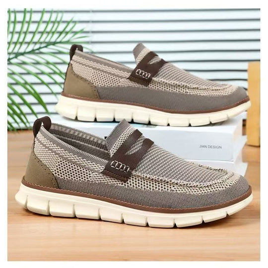 Damen Slip-On Freizeit-Schuhe mit atmungsaktivem Mesh-Obermaterial EB