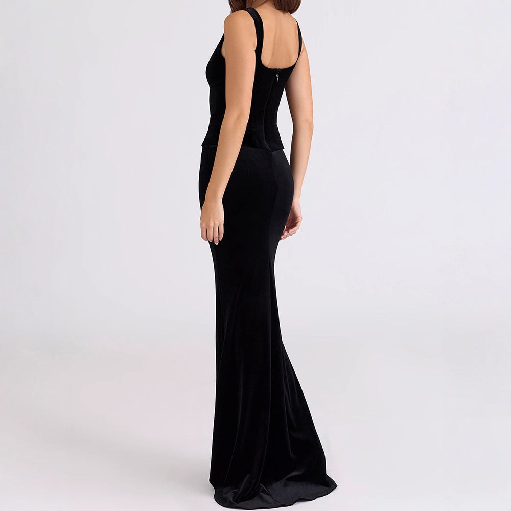 Damen Figurumspielendes Maxikleid mit elegantem Schnitt EB