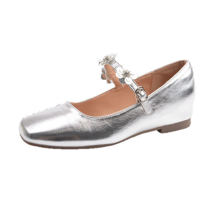 Damen elegante Ballerinas mit floralen Akzenten und komfortablem Fußbett EB