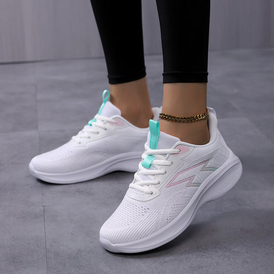 Damen Sportliche Sneaker mit atmungsaktivem Obermaterial und dämpfender Sohle EB 1773793983