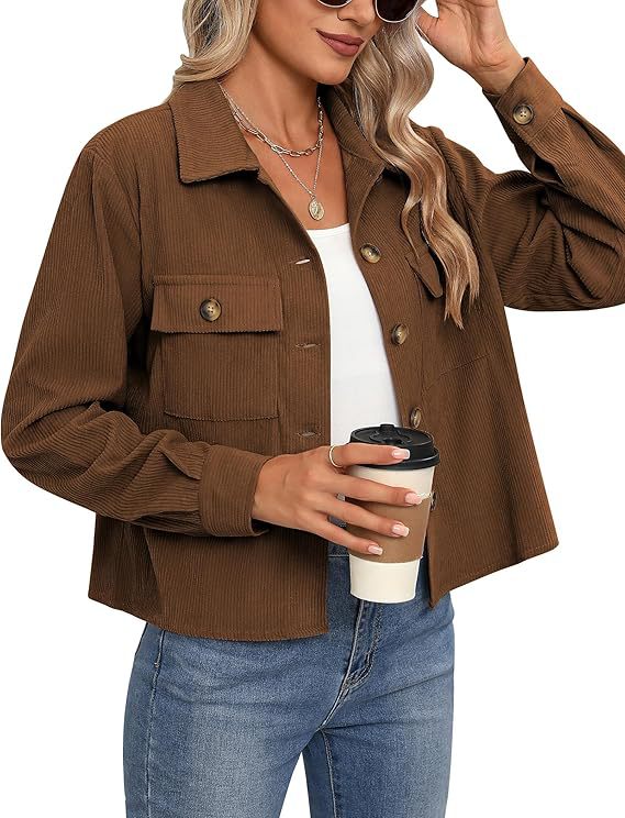 Damen lässige Overshirt-Jacke EB