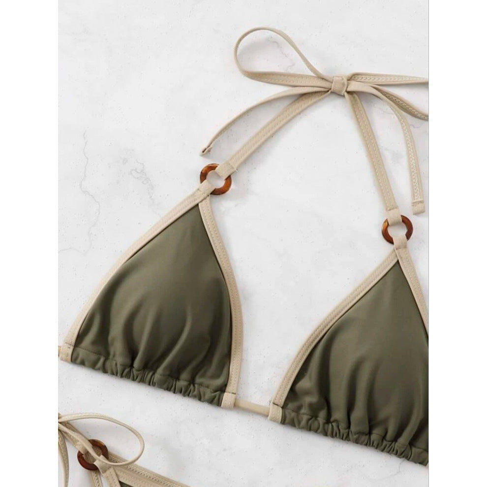 Damen Triangel-Bikini mit verstellbaren Bändern und eleganten Akzenten EB