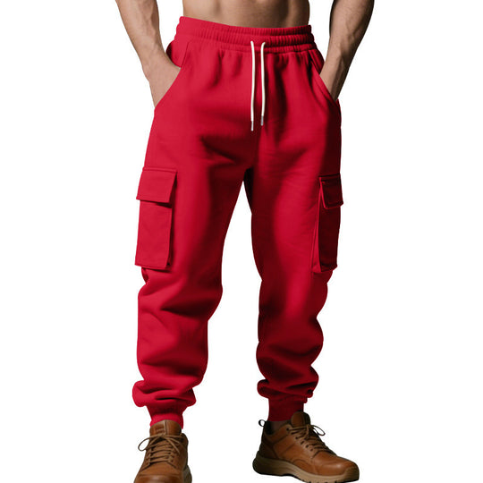 Herren Utility-Jogger mit Cargo-Taschen, Kordelzug und gerippten Bündchen EB
