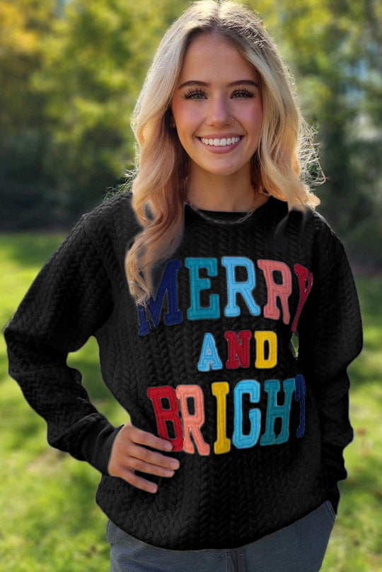 Damen Gemütlicher Sweatshirt mit fröhlicher Schriftzuggestaltung EB