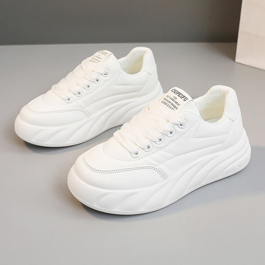 Damen modische Plateausneakers mit ergonomischer Dämpfung und atmungsaktiver Oberflächenstruktur EB