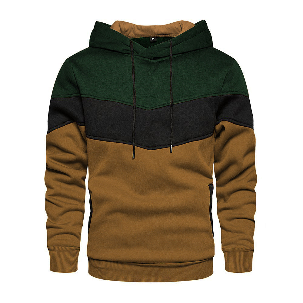 Herren modischer Kapuzenpullover mit geometrischem Farbdesign EB