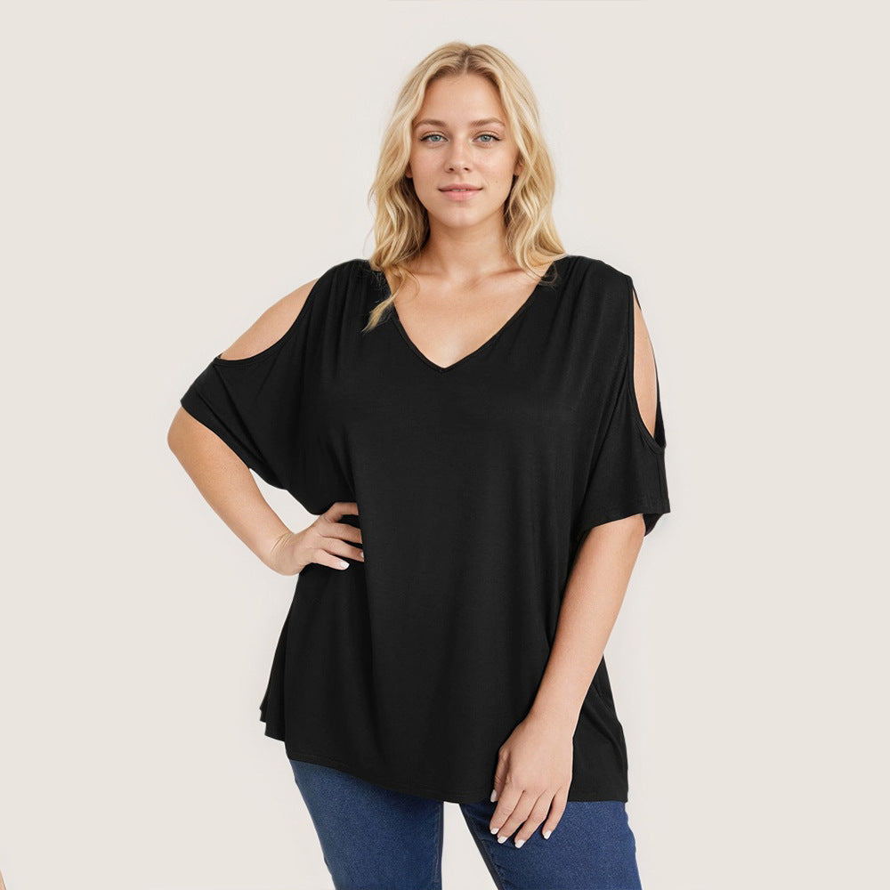 Damen Oversized T-Shirt mit Schulterauschnitten EB