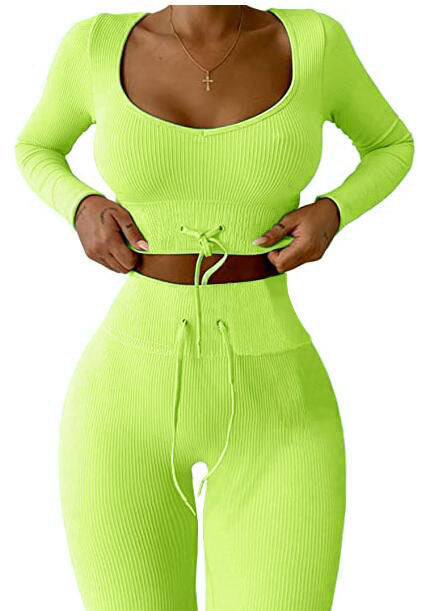 Damen Rippstrick Set mit verstellbarem Bund EB