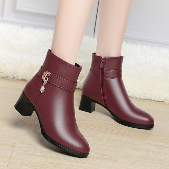 Damen Elegante Stiefeletten mit modischem Schnallen-Detail EB