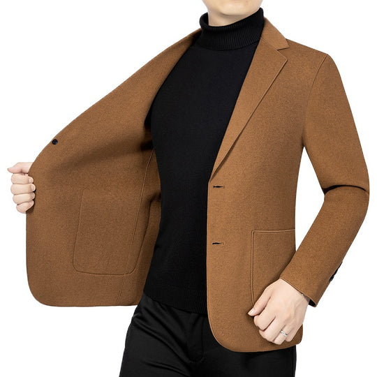 Herren Elegantes Slim-Fit Sakko aus Wolloptik mit aufgesetzten Außentaschen EB