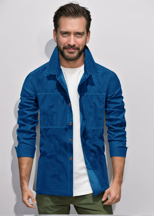 Herren lässige Utility-Jacke mit praktischen Taschen und stylischem Schnitt EB