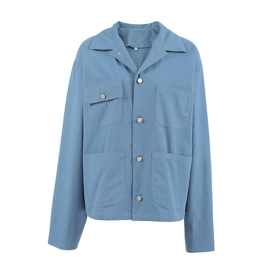 Damen Oversized Jeansjacke mit aufgesetzten Taschen und modernem Schnitt EB