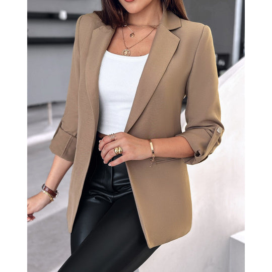 Damen Tailored Blazer mit hochmodischem Schnitt und asymmetrischen Ärmeln EB