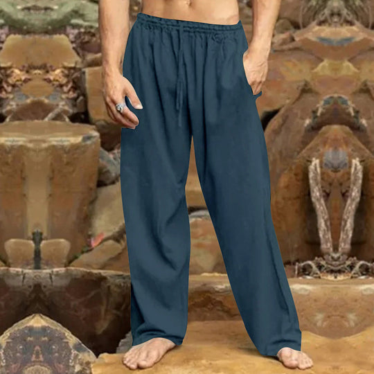 Herren entspannende Freizeithose mit elastischem Bund und praktischen Taschen EB