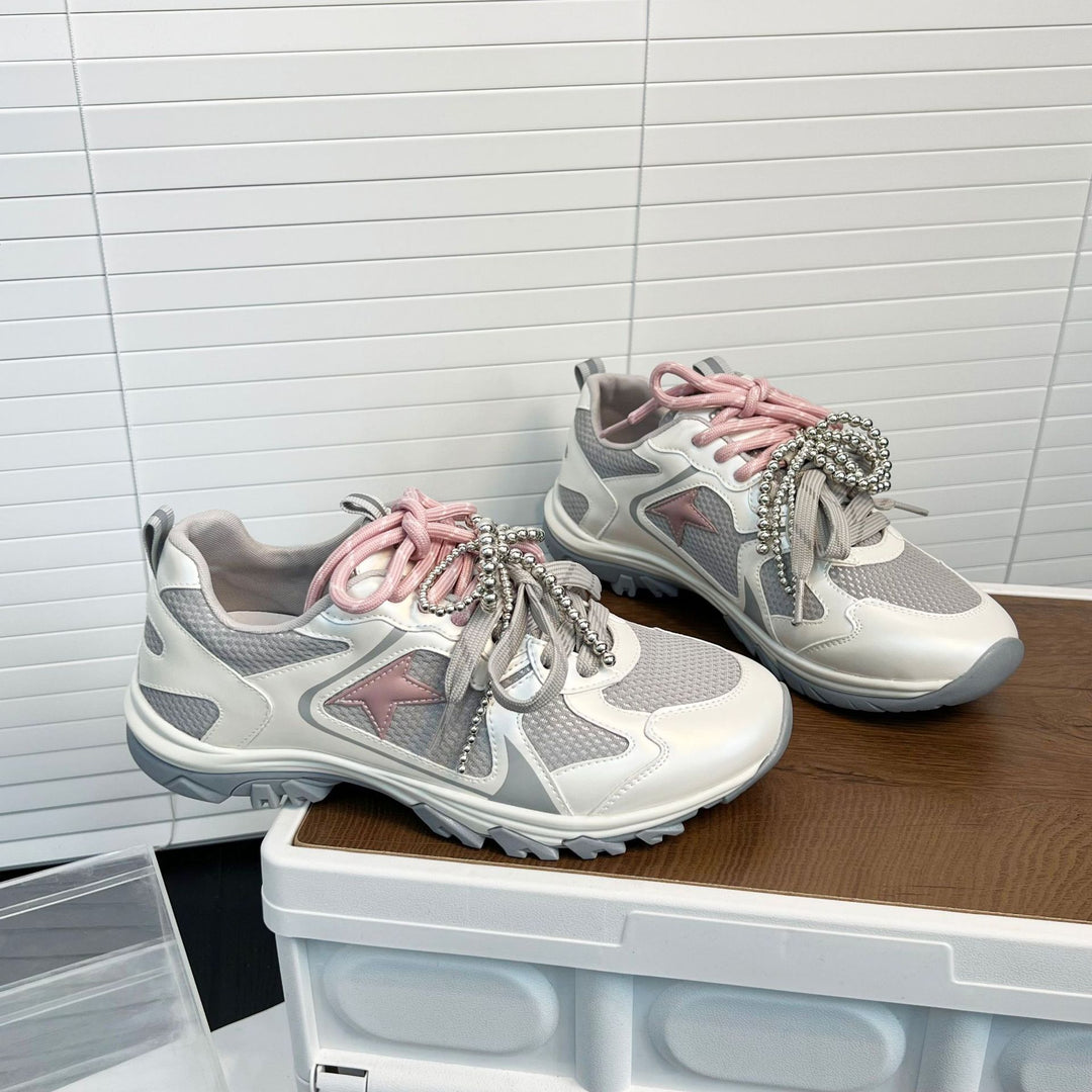 Damen Sportliche Sneakers mit einzigartiger Schnürung und modischen Akzenten EB