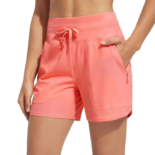 Damen Performance aktive Shorts mit integriertem Boxershorts-Futter EB