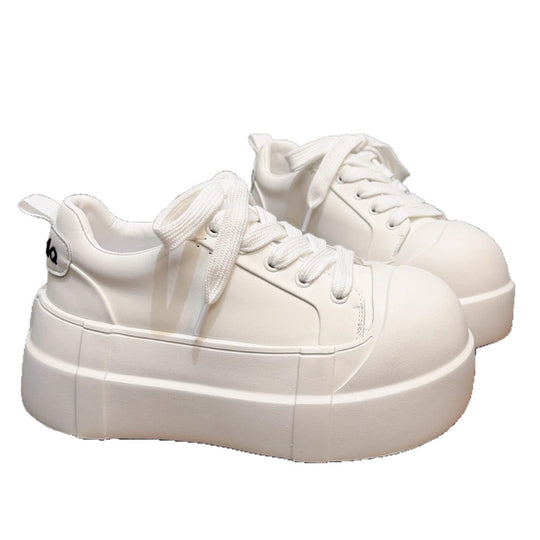 Damen Plattform Sneakers mit trendiger Gummi-Laufsohle und markantem Obermaterial EB
