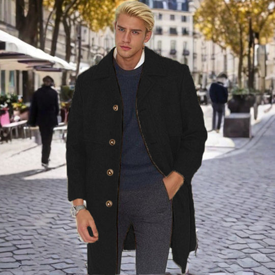 Herren eleganter Wollmantel EB