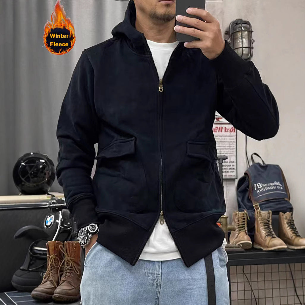 Herren warme Fleecejacke mit praktischen Taschen und modernem Schnitt EB