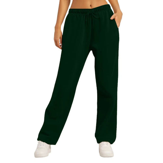 Damen nan extraweiche Relax-Hose mit hohem Komfortbund Kordelzug und geradem Bein EB