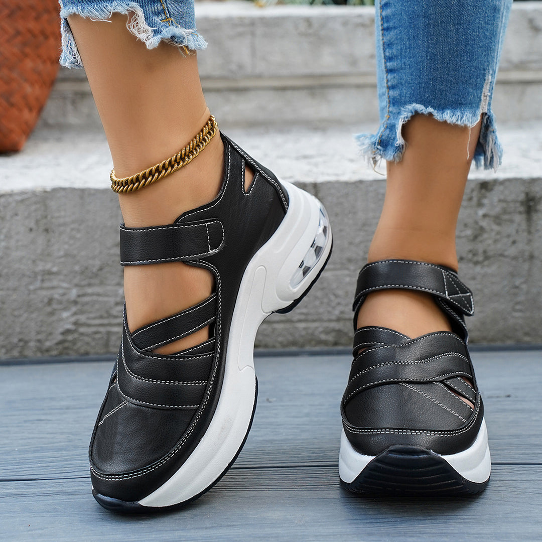 Damen Sportliche Riemchen-Sandalen mit dämpfender Sohle und atmungsaktivem Design EB