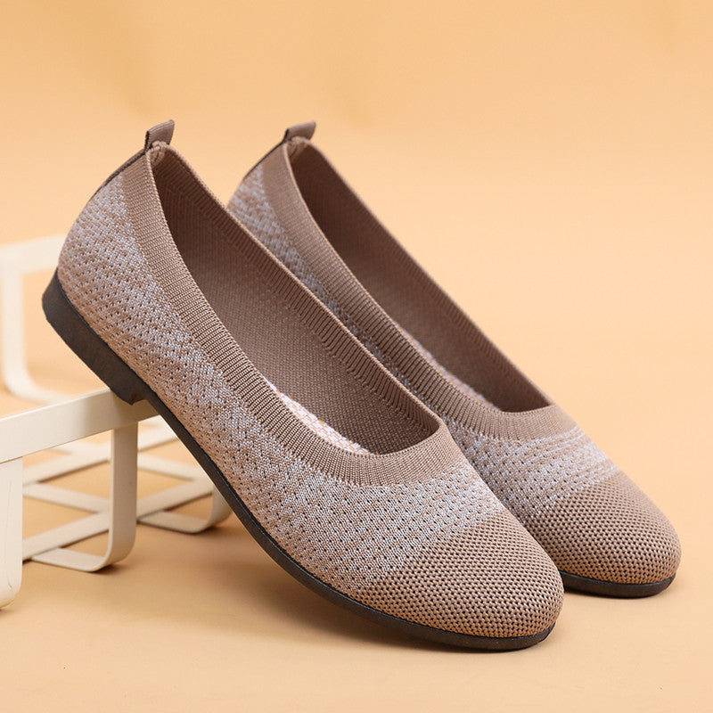 Damen Bequeme Ballerinas mit flexiblem und atmungsaktivem Obermaterial EB