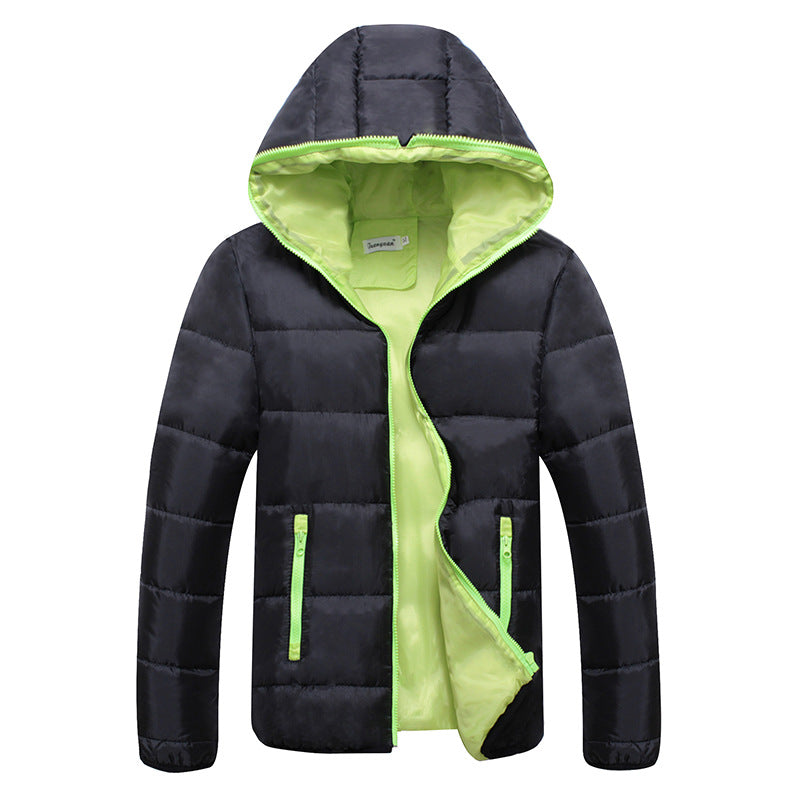 Unisex nan leichte Steppjacke mit wattierter Isolierung, gefütterter Kapuze und verdeckten Reißverschlusstaschen EB