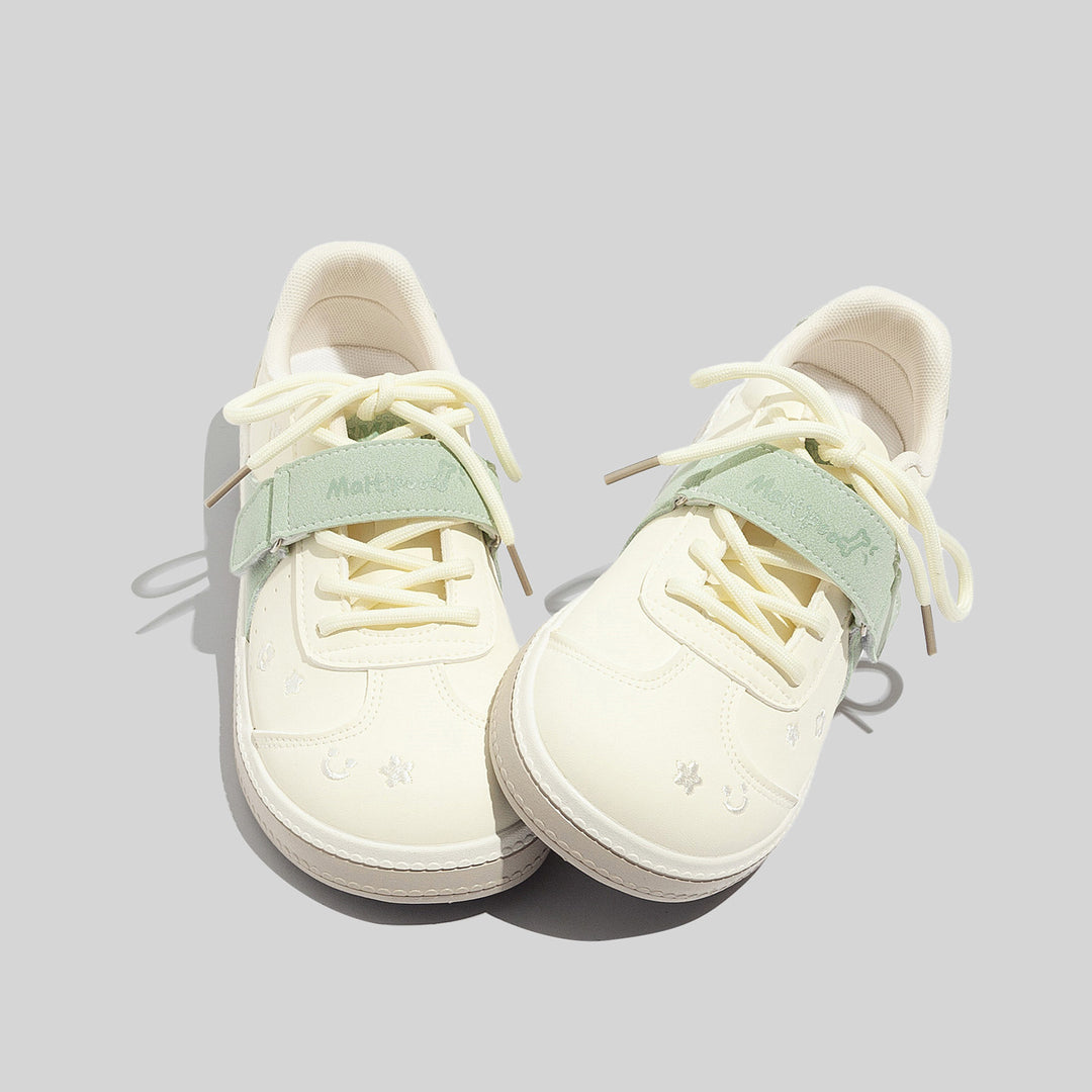 Damen Sneakers mit floralem Design und praktischem Klettverschluss EB