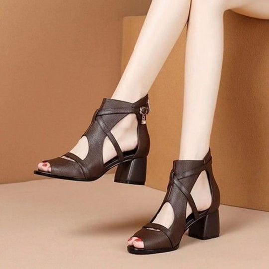 Damen elegante Slingback-Sandalen mit modischem Riemendesign EB