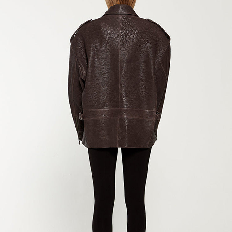 Damen Oversized jacke im robusten Design mit praktischen Taschen EB