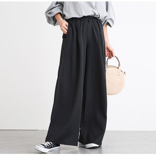 Damen Weite Sommerhose mit modischem Schnitt und hohem Bund EB