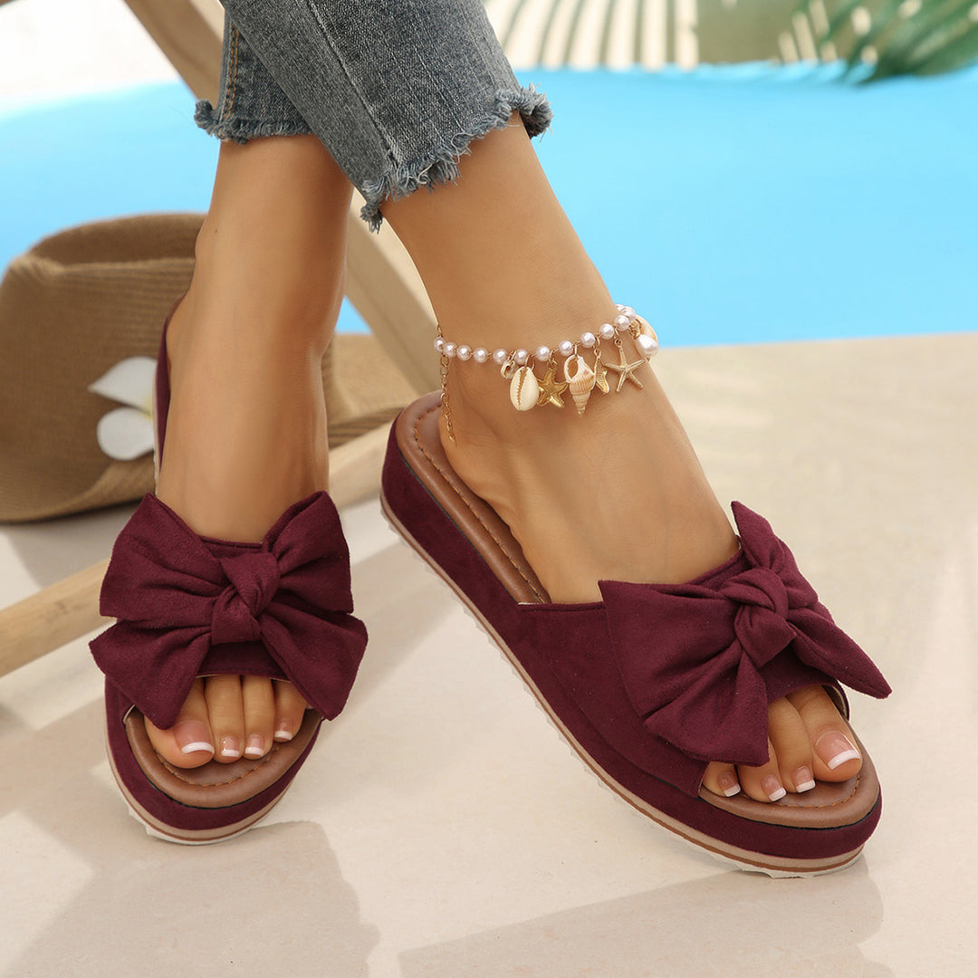 Damen Bequeme Sandalen mit modischem Schleifen-Design EB