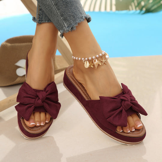 Damen Bequeme Sandalen mit modischem Schleifen-Design EB