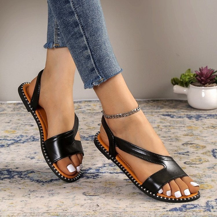 Damen bequeme Riemen-Sandalen mit ergonomischem Fußbett EB